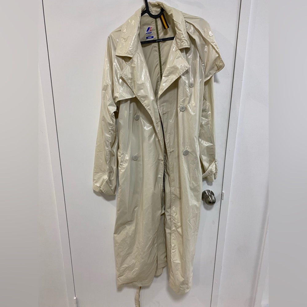 COPY - Glossy beige K-Way trench coat